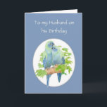 Husband Birthday Niedlich Cuddling Parrot Couple Karte<br><div class="desc">Husband Birthday Niedlich Cuddling Parrot Couple</div>
