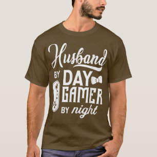 Husband by Day Gamer by Night for Birthday Boy T-Shirt