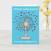 Husband Contemporary Biggest Fan Pub Birthday Card Karte (Gelbe Blume)