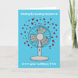 Husband Contemporary Biggest Fan Pub Birthday Card Karte