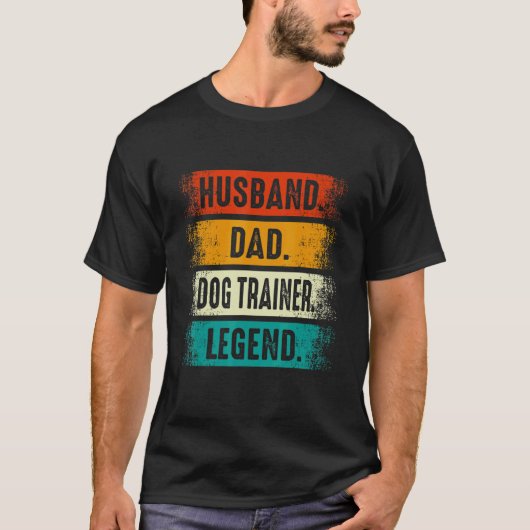 Husband Dad Dog Trainer Legend Dog Training Fath T-Shirt (Vorderseite)