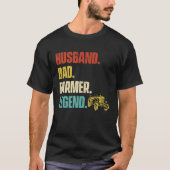 Husband Dad Farmer Legend T-Shirt (Vorderseite)