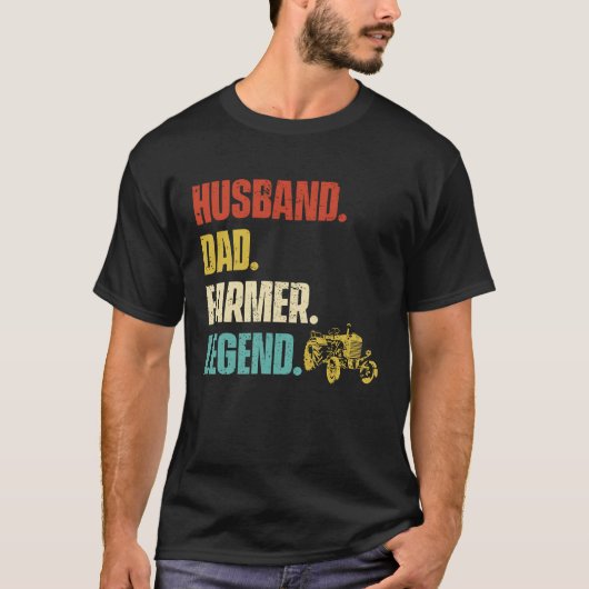 Husband Dad Farmer Legend T-Shirt (Vorderseite)