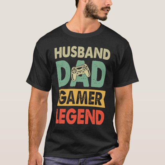Husband Dad Gamer Legend  Dad Video Gamer  1 T-Shirt (Vorderseite)