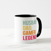 Husband Dad Gamer Legend Tasse (VorderseiteRechts)