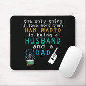 Husband Dad Ham Radio Fathers Day Amateur Men Mousepad (Mit Mouse)