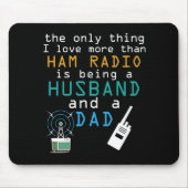 Husband Dad Ham Radio Fathers Day Amateur Men Mousepad (Vorne)