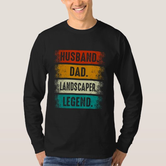 Husband Dad Landscaper Lawn Care Landscaping Fathe T-Shirt (Vorderseite)