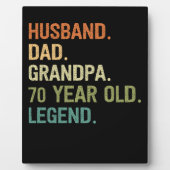 Husband Dad Opa 70 Jahre alt 70. Geburtstagsgesche Fotoplatte (Vorderseite)