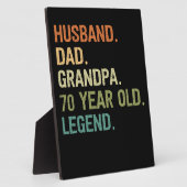 Husband Dad Opa 70 Jahre alt 70. Geburtstagsgesche Fotoplatte (Seite)