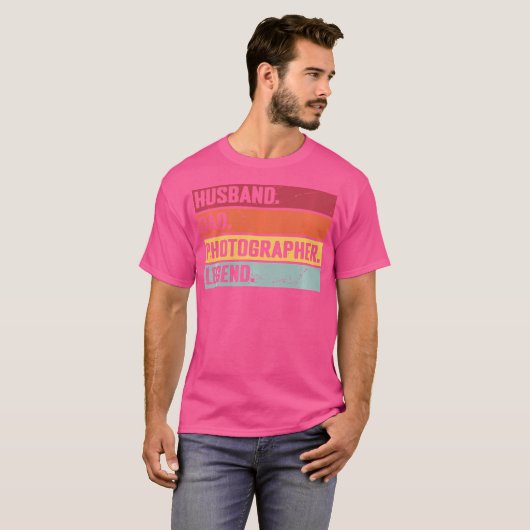 Husband Dad Photographer Legend Funny Photography T-Shirt (Vorne ganz)