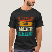 Husband Dad Roofer   Roofing Fathers Day Mens T-Shirt (Vorderseite)