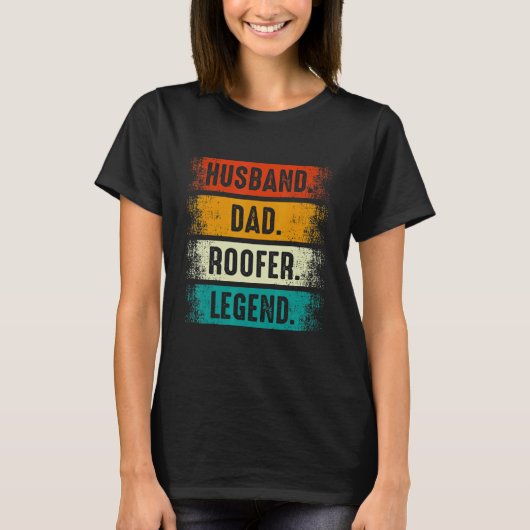 Husband Dad Roofer Roofing Fathers Day Mens T-Shirt (Vorderseite)