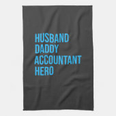 Husband Daddy Accountant Geschirrtuch (Vertikal)