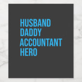 Husband Daddy Accountant Weinetikett (Einzelnes Label)