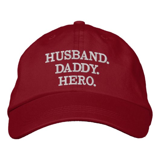 Husband Daddy Hero bestickter Hut (Vorderseite)