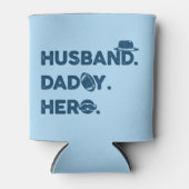 Husband. Daddy. Hero. Retro Graphic Dosenkühler (Vorderseite)