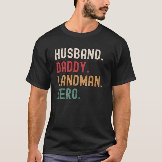 Husband Daddy Landman Hero T-Shirt (Vorderseite)