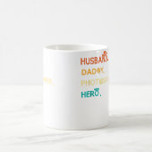 Husband Daddy Photographer Hero Retro Vintage Phot Kaffeetasse (Mittel)