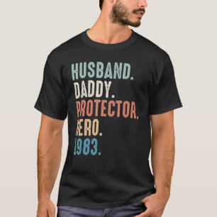 Husband Daddy Protector Hero Bester Vater seit 198 T-Shirt