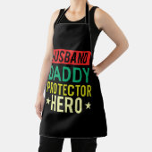 Husband Daddy Protector Hero Fathers Day Funny Gif Schürze (InSitu)