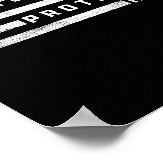 Husband Daddy Protector Hero Father's Day US Flag Poster (Ecke)