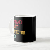 Husband Daddy Protector Hero Fathers Day Vater Kaffeetasse (Vorderseite Links)
