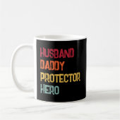 Husband Daddy Protector Hero Fathers Day Vater Kaffeetasse (Links)