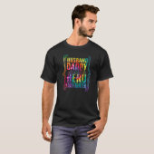 Husband Daddy Protector Hero Firefighter Gefärbte  T-Shirt (Vorne ganz)