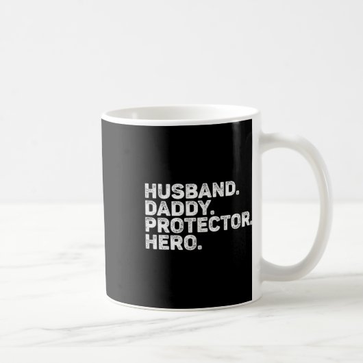 Husband Daddy Protector Hero Funny Vater Pater Vin Kaffeetasse (Rechts)