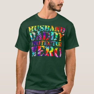 Husband Daddy Protector Hero Gefärbte Krawatte Vat T-Shirt