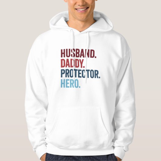 Husband Daddy Protector Hero Hoodie (Vorderseite)