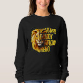 Husband Daddy Protector Hero Lion Sweatshirt (Vorderseite)