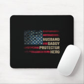 Husband Daddy Protector Hero störte US-Flagge F Mousepad (Mit Mouse)