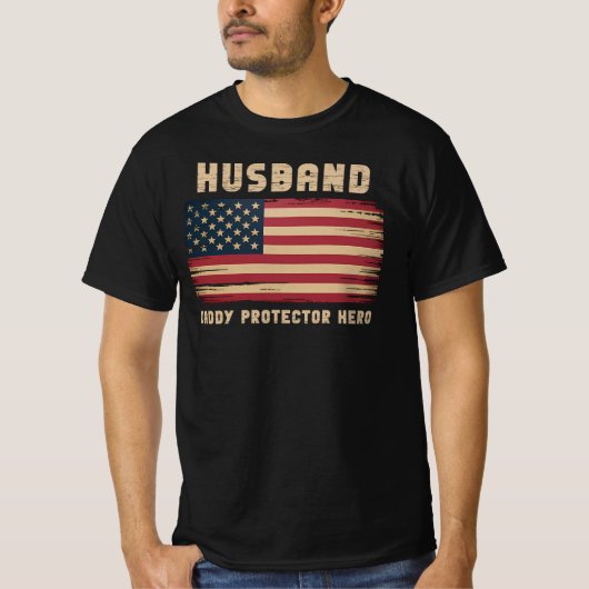 Husband Daddy Protector Hero T-Shirt (Vorderseite)
