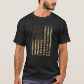Husband Daddy Protector Hero Vater American Flag T-Shirt (Vorderseite)