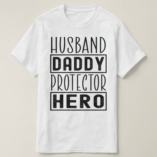 Husband Daddy Protector Hero Veteran Vater Funny T-Shirt (Design vorne)