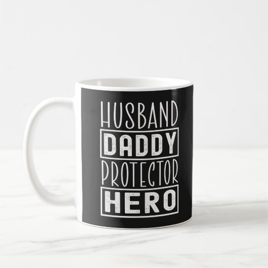 Husband Daddy Protector Hero Veteran Vater Kaffeetasse (Links)