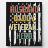 Husband Daddy Veteran Hero Fotoplatte (Vorderseite)