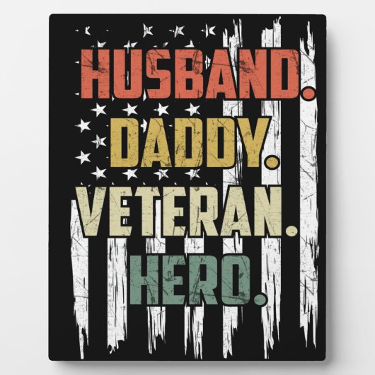 Husband Daddy Veteran Hero Fotoplatte (Vorderseite)