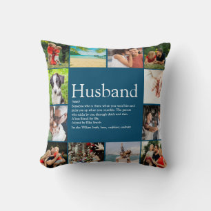 Husband Definition 12 Foto Fun Modern Blue Kissen
