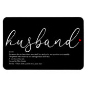 Husband Definition Chic Script Love Heart Magnet (Horizontal)