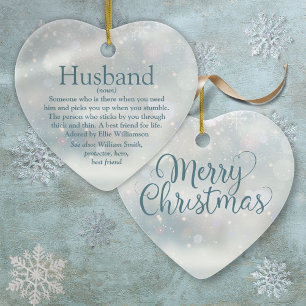 Husband Definition Frohe Weihnachtsfeiertage Keramik Ornament