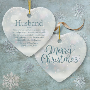 Husband Definition Frohe Weihnachtsfeiertage Keramik Ornament