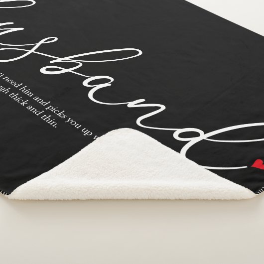 Husband Definition Liebe Herz Elegantes Skript Sherpadecke (3/4)