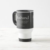 Husband Definition Moderner grauer Typografischer  Reisebecher (Vorderseite Links)
