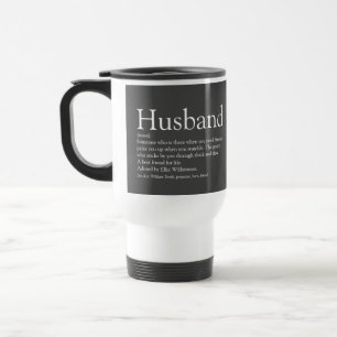 Husband Definition Moderner grauer Typografischer  Reisebecher