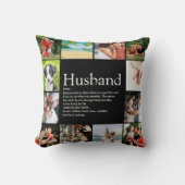 Husband Definition Quote Foto Collage Kissen (Vorderseite)