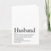 Husband Definition Quote Spaß modern Karte (Vorderseite)