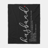 Husband Definition Script-Liebe Herz Fleecedecke (Vorderseite)
